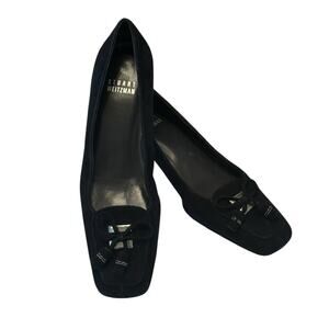 Stuart Weitzman Suede Block Heel Pump w/ Tassels -  Women’s Size 8W